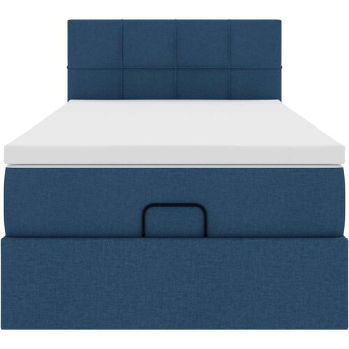 VidaXL otomanski krevet s madracem plavi 100x200 cm tkanine Slike