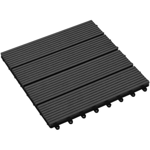  Pločice za decking 11 pcs Crna 30 x 30 cm Drvoplastična smjesa Cijene