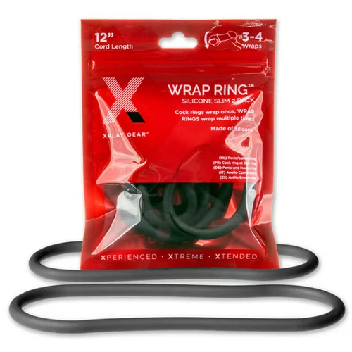 PerfectFIT Slim Wrap 12 - tanki prsten za penis - crni (30 cm)