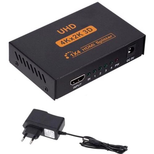 E-green HDMI splitter 2.0 1x in - 4x out 4K x 2K Activ Cene