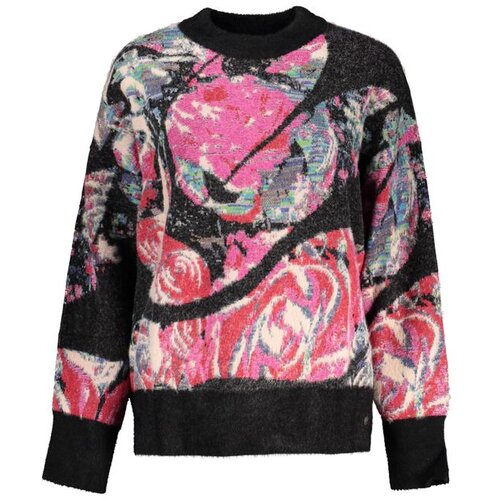 Desigual Jardim ženski pulover s okruglim izrezom crni Slike