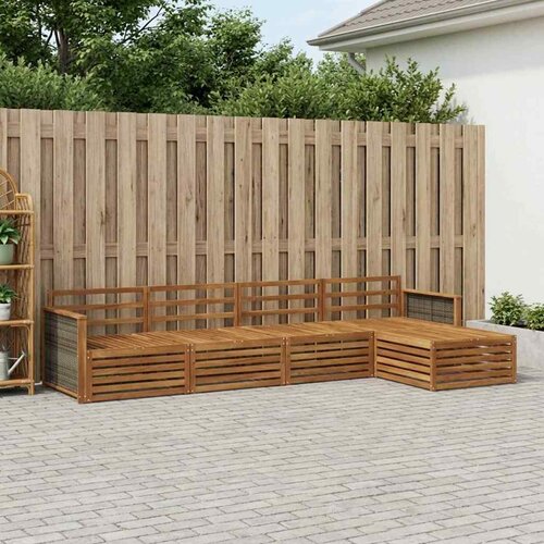  Set vanjskih sofa 5 kom. Prirodna Čvrsto drvo akacije 329 x 162,5 x 73 cm Cene