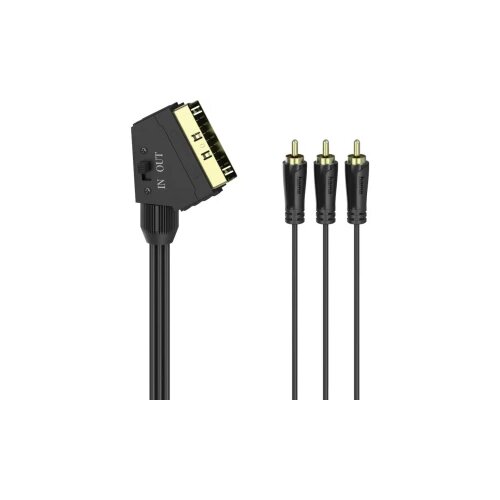 Hama cinch / SCART AV priključni kabel [3x moški cinch konektor - 1x moški konektor SCART] 1.5 m črna, (20431859) Cene