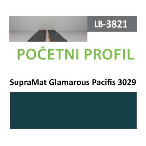 AGT profil Zidni MDF Početni LB-3821-A SupraMat Glam Pacific (3029) 2800x121x18mm ( 026-108 ) Cene