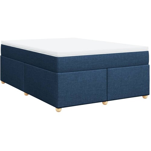 vidaXL Box spring postelja z vzmetnico modra 140x200 cm blago, (21306808) Cene