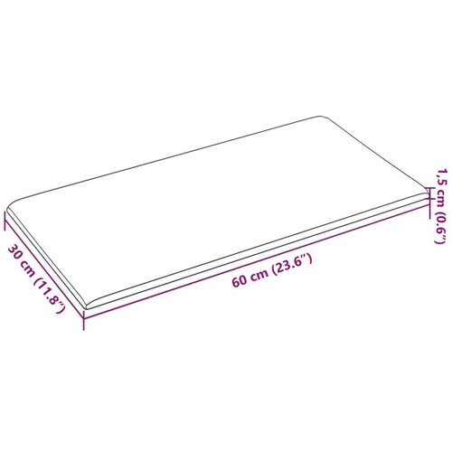  Zidna uzglavlja 12 pcs Svijetlo siva 60 x 30 cm Bar&amp;scaron;un Slike