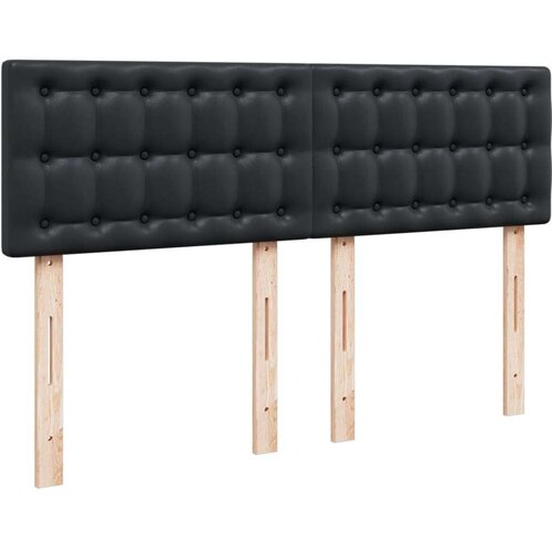 VidaXL Krevet s oprugama i madracem crni 160 x 200 cm od umjetne kože Slike