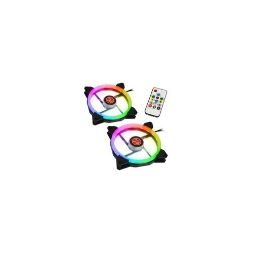 Raijintek IRIS 14 Rainbow RGB LED fans, 2-Part Set incl. Controller - 140mm Slike