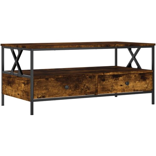Maison Chic Klubska mizica - kavna mizica - Nizka mizica dimljeni hrast 100x51x45 cm inženirski les, (21753980) Cene