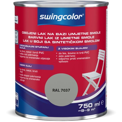 SWINGCOLOR Barvni lak iz umetne smole Swingcolor (siva, visok sijaj, 750 ml) Slike