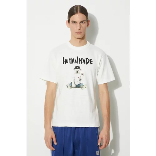 Human Made Pamučna majica Graphic za muškarce, boja: bijela, s tiskom, HM27TE016
