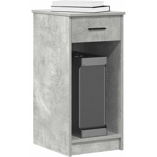 VidaXL Računalni&amp;scaron;ki stolp s predalom betonsko sivo 35x45x77 cm Slike
