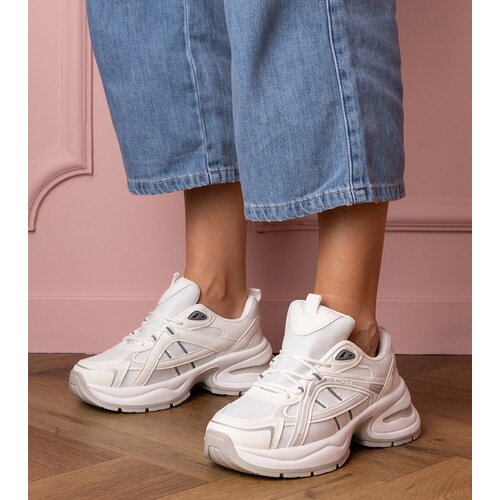 Gemre White sporty sneakers on a chunky sole Manora Cene