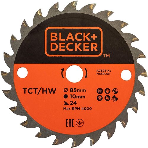 Black & Decker BLACK&DECKER žagin list za potezno žago BES510 TCT, 85 x 10 x 24 mm, A7525 Cene