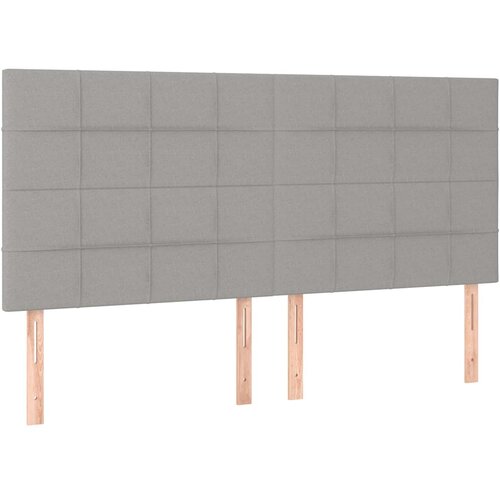  Krevet s oprugama i madracem svjetlosivi 200 x 200cm od tkanine Slike
