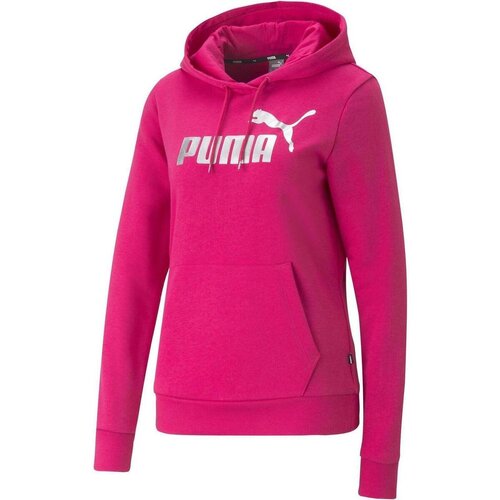 Puma Puloverji Essentials Metallic Logo Rožnata Slike
