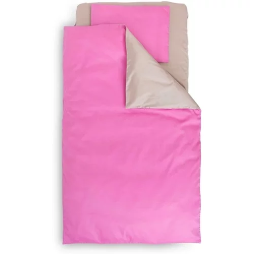 Odeja otroška posteljnina Amor, 135x100+40x60, roza-rjava