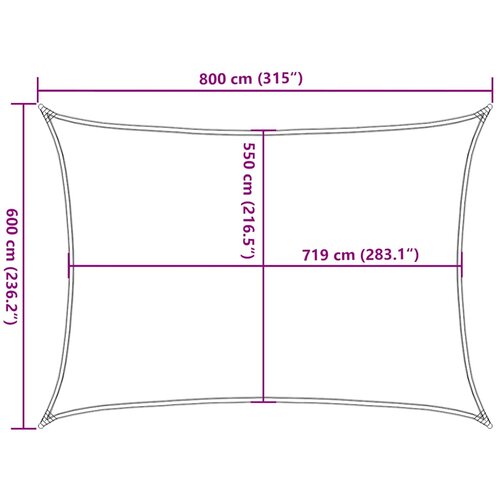  Jedro za za&amp;scaron;titu od sunca 160 g/m&amp;sup2; smeđesiva 6x8 m HDPE Slike