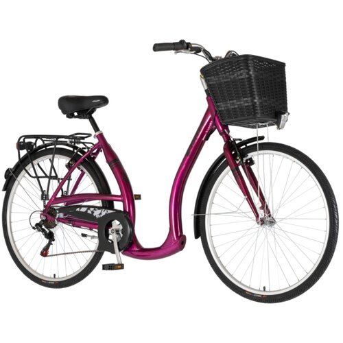 Visitor bicikl city vintage 28" alu 19" v-brake 6 brzina 167-192cm (l/xl) ljubičasti perla uv sjaj 1282066 Cene