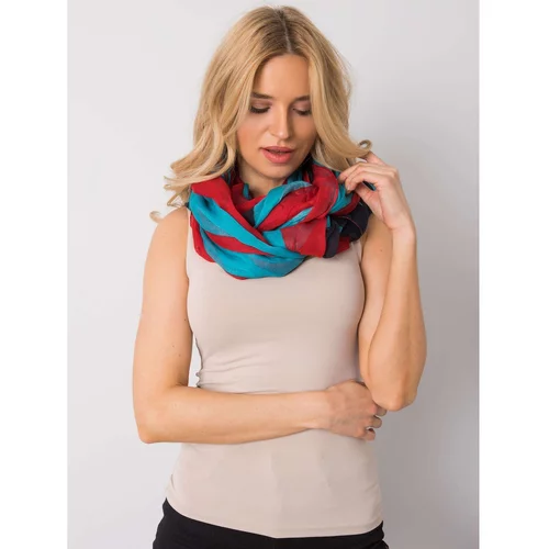 Fashion Hunters Red and blue scarf with print