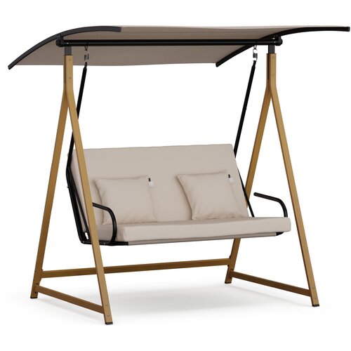 Blumfeldt zengrove hollywoodska ljuljačka s 2 sjedala, individualno podesiva, otporna na vremenske uvjete, čelik obložen prahom Cijene