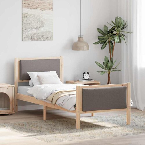 VidaXL Krevetna konstrukcija Sivo-smeđa 80 x 200 cm tkanina Slike
