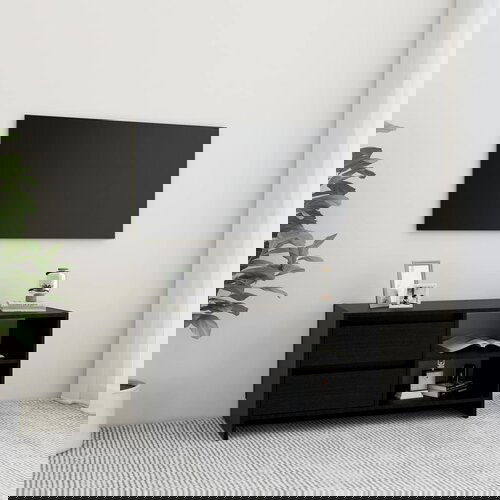 Furnova TV omarica črna 80x31x39 cm trdna borovina, (21923144) Slike
