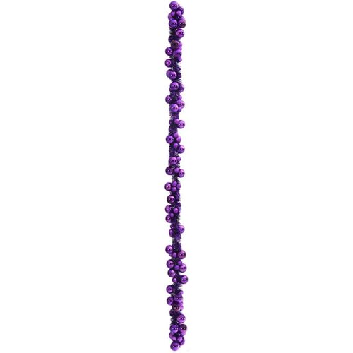 VidaXL Garland od božićnih kuglica Lila 186 cm Polistiren Slike