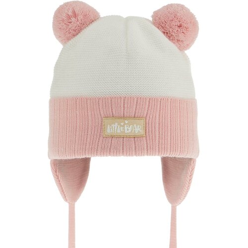 AGBO Girl&amp;#039;s spring/ autumn hat pink Karotka with two pompom Slike
