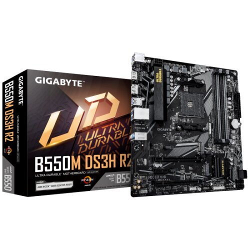 Gigabyte B550M DS3H R2, DDR4, SATA3, USB3.2Gen1, DP, AM4 mATX Cene