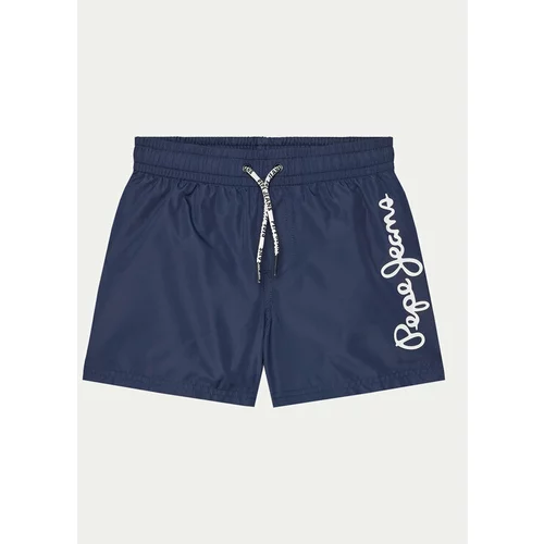PepeJeans Kopalne hlače Logo Swimshort PBB10329 Mornarsko modra Regular Fit