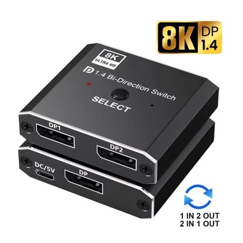  Displayport Switch V1.4 2 u 1 KT-DP201 ( 11-524 ) Cene