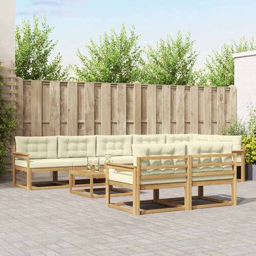  Set vanjskih sofa 9 kom. Bijela i krem Poliester Cene