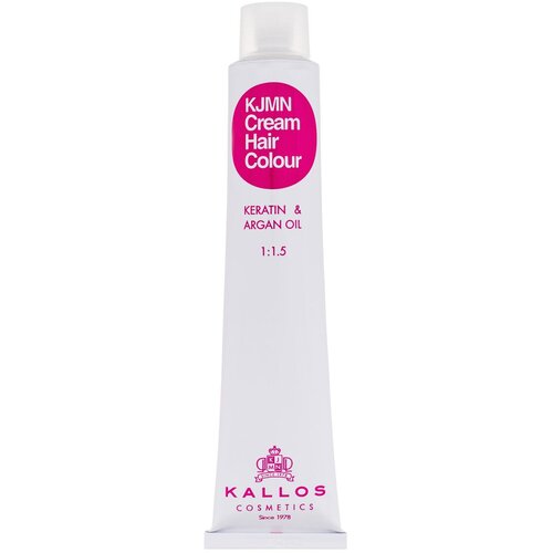 Kallos Cosmetics KJMN Cream Hair Colour Keratin &amp;amp; Argan Oil barva za lase 100 ml odtenek 6.00 Dark Blond Plus po&amp;scaron;kodovana &amp;scaron;katla Slike