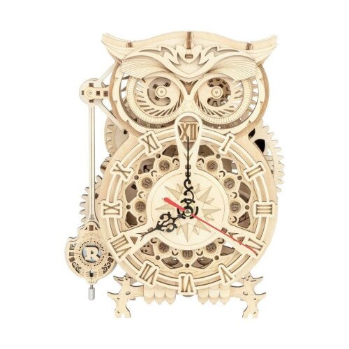  Robotime Owl Clock ( 049483 ) Cene