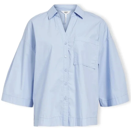 .OBJECT Demi Shirt 3/4 - Brunnera Blue Plava