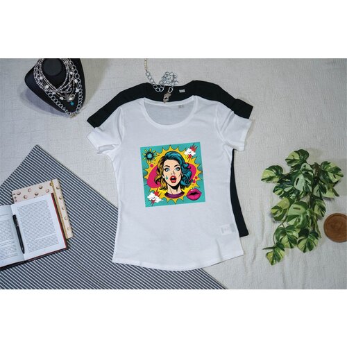 Pop Art Strukirana majica Bela 2XL Cene