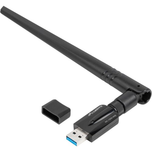 Lanberg usb wifi 1200 mb/s dvojni pas rdečega adapterja z anteno, (21062890) Cene