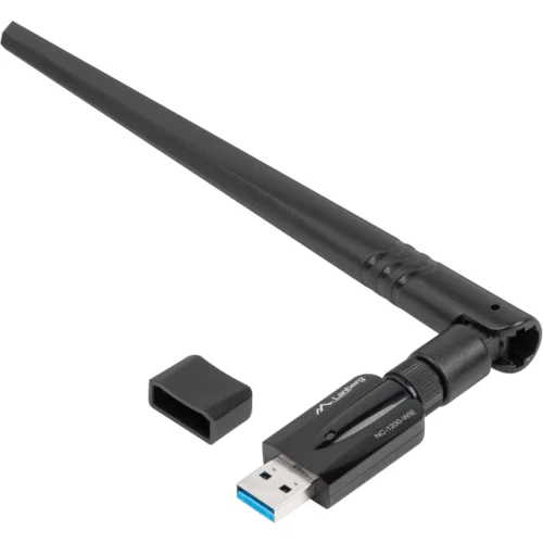 Lanberg USB wifi 1200 MB/s dvojni pas rdečega adapterja z anteno, (21062890)