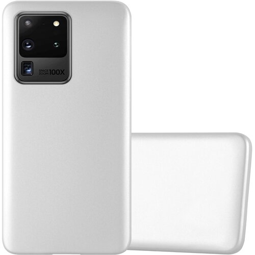 Cadorabo Case, združljiv s Samsungom v kovinskem srebru - za&scaron;čitni pokrov, narejen iz fleksibilnega silikona TPU, (20590129) Cene