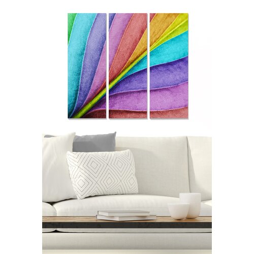 Wallity MDF112306427 Multicolor Decorative MDF Painting (3 Pieces) Cene