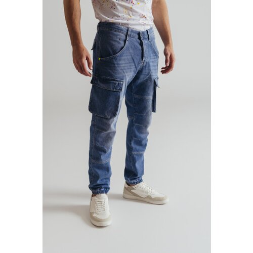 Legendww muške   regular fit cargo farmerke sa suzenim nogavicama -model 122 .122-8208-m2 Cene