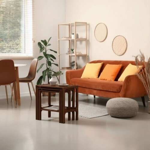 Hanah home set od 3 umetnutih stočića CPT4792-50, orah Cene