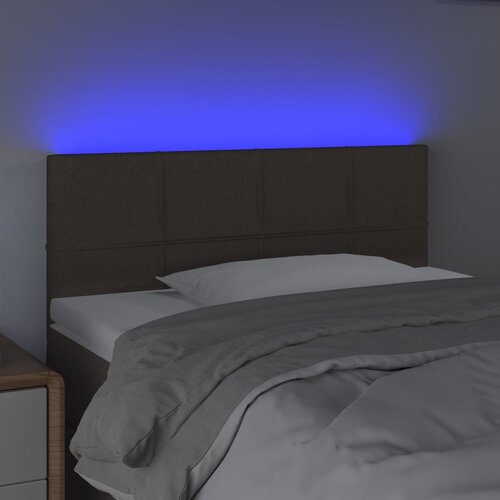  LED uzglavlje smeđesivo 100x5x78/88 cm od tkanine Slike
