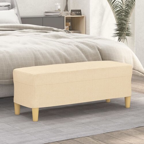 VidaXL Klop krem 100x35x41 cm blago Slike