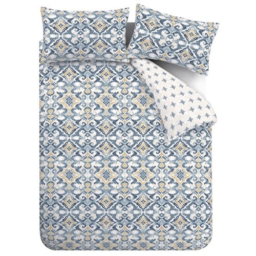 Pineapple Elephant Modra/kremno bela enojna posteljnina 135x200 cm Inara &amp;ndash; Slike