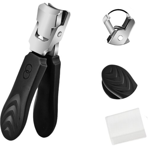 INF &amp;Scaron;čipalnik za nohte, odporen proti brizganju, s &amp;scaron;iroko odprtino Black + Silver, (21872351) Slike