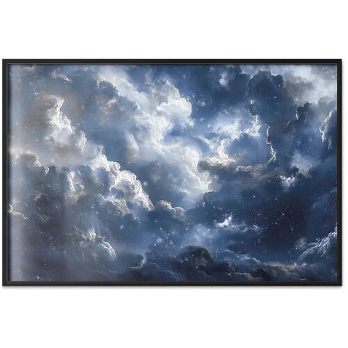  Plakat Astronomical Wonders: Clouds and Stars in Harmonious Union 42x29.7 Crni okvir Slike