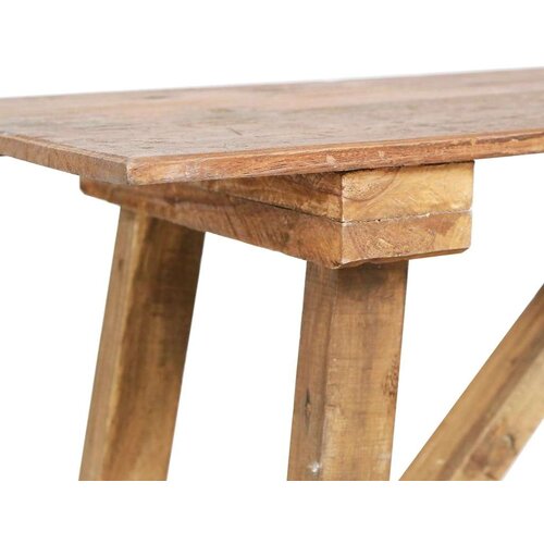 VidaXL Konzolni stol od masivnog obnovljenog drva 130 x 40 x 80 cm Slike