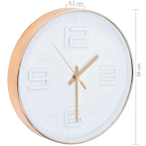 VidaXL Zidni sat s bakrenim izgledom 30 cm Slike